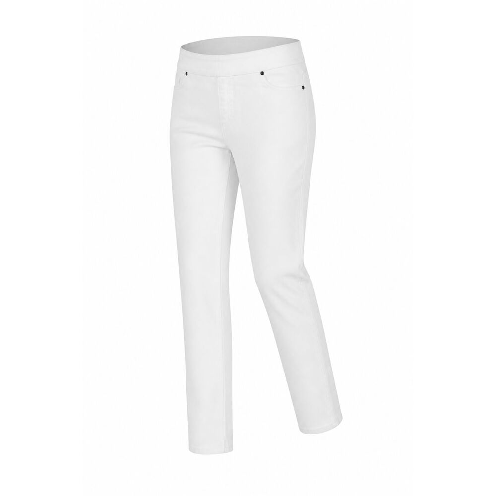 Chicos Denim Ease Nicky Slim Jeans 1.5 White Pull On Pants New With Tags